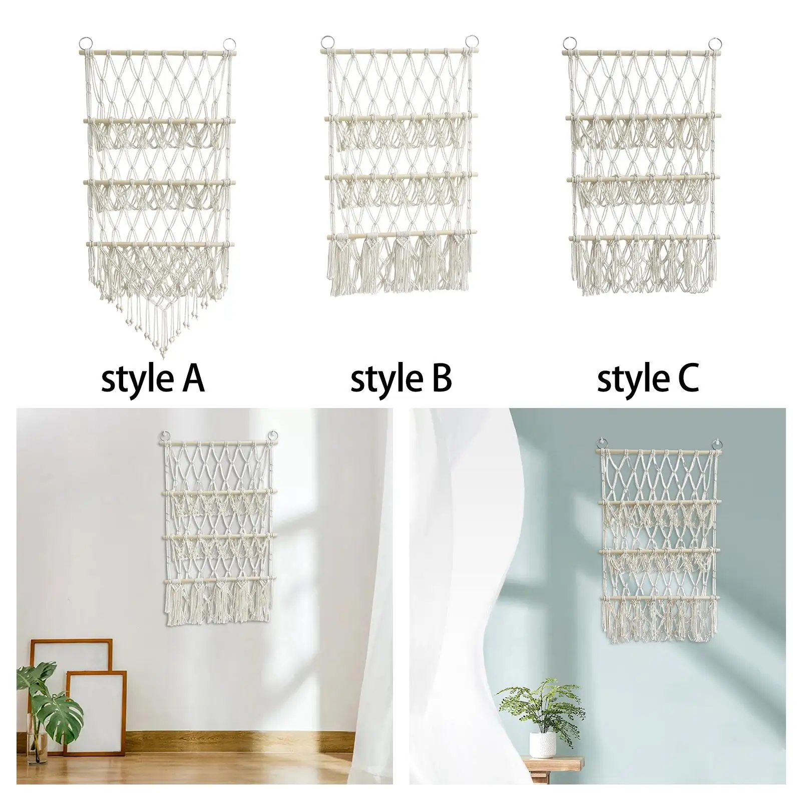 Stuffed Animals Net Hammock Organizing Net Mesh with Tassels Plush Toy Organizer for Kids Bedroom Home Decor Playroom Nursery