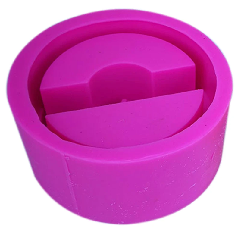 AB72-Round Flowerpot Silicone Cement Plaster Mold DIY Concrete Ceramic Flower Pot Mold Mini Landscape