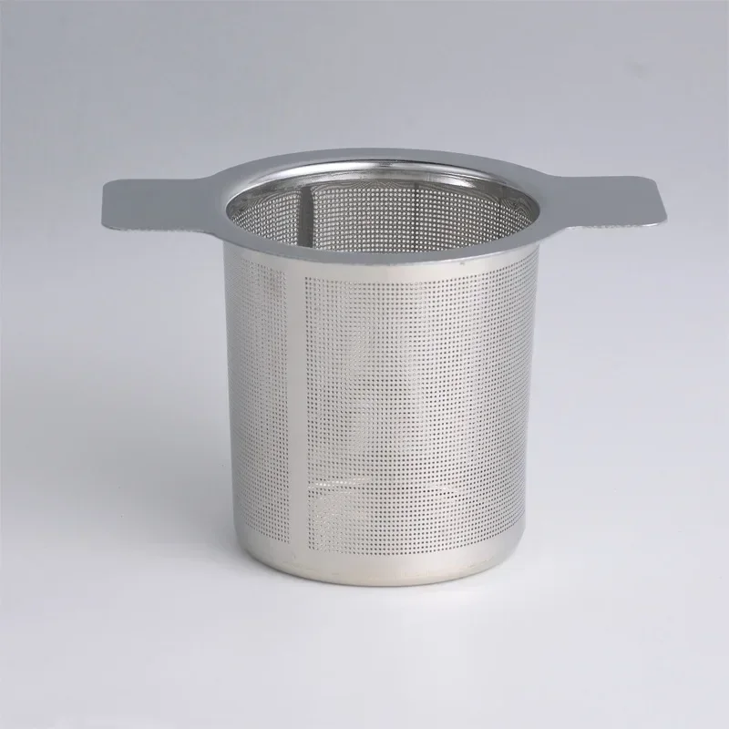 

High Quality with Cover Infuser Stainless Steel Coffee Strainer Grid Binaural Net Leak Tea Mesh Filter Tea Accessory