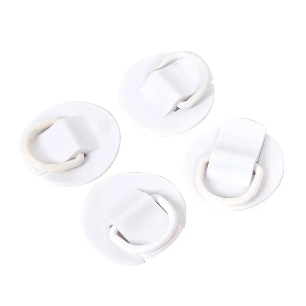 4pcs Plastic D-Ring PVC Patch 6cm Circular D-Ring Patch For Inflatable Boats Kayaks Dinghys Rafts Surfboards Canoes Accessories