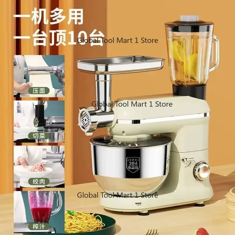 Multifunctional Dough Mixer Home Small Automatic Beaters Bread Mixer Kitchen-Aid Vertical Spiral Mixer