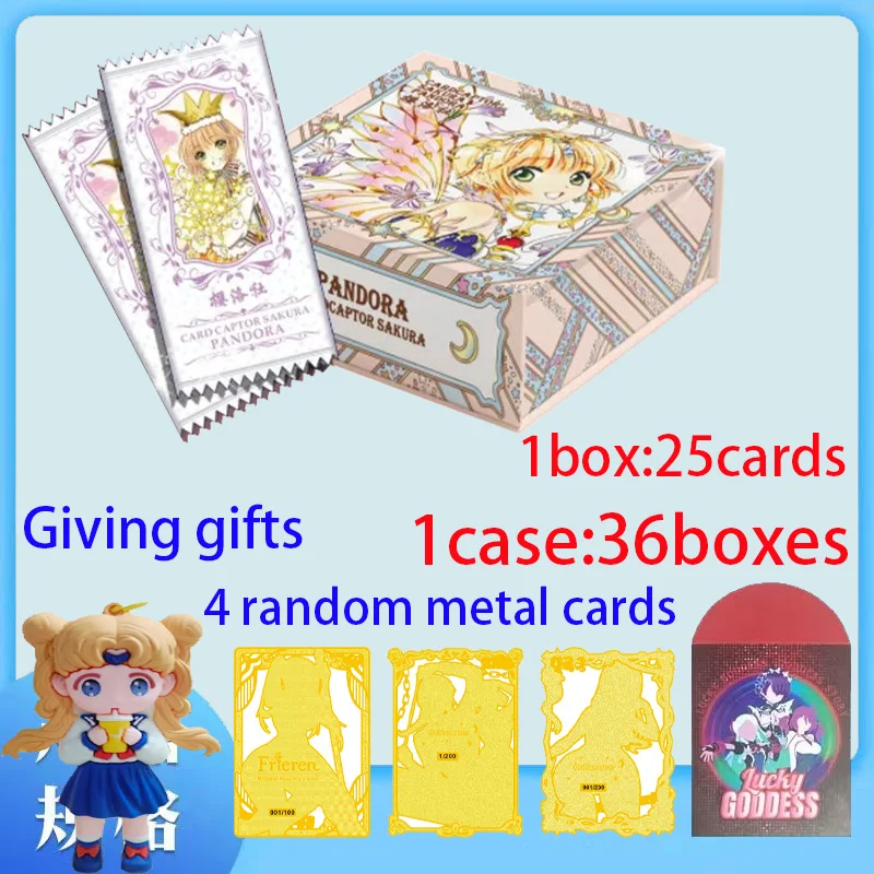 Sakura Luo Society Cardcaptor Sakura Collection Cards Pandora's Treasure Tcg Booster Box Anime Playing Double Layer Thick Cards