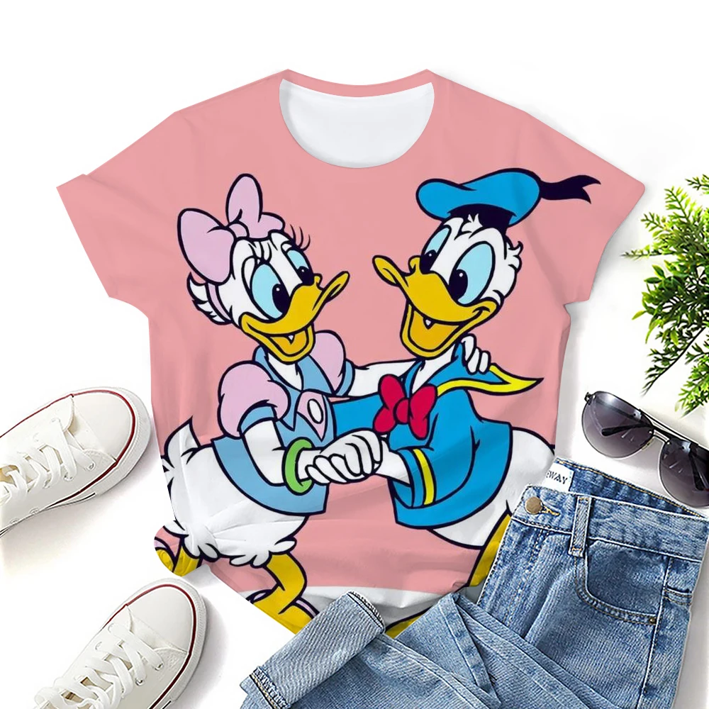 

Funny Not Today Stitch Female Clothing Cartoon Y2k Stitch Summer Top Casual T Shirt Women's T-shirt Fashion Mickey Mouse Tops
