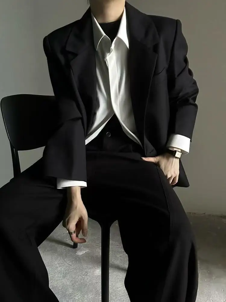 

Loose Fit oulder Men's And Women's Basic Sle Casual Suit Jaet Breathable Polyester Fiber Daily Wear Comfortable Coat