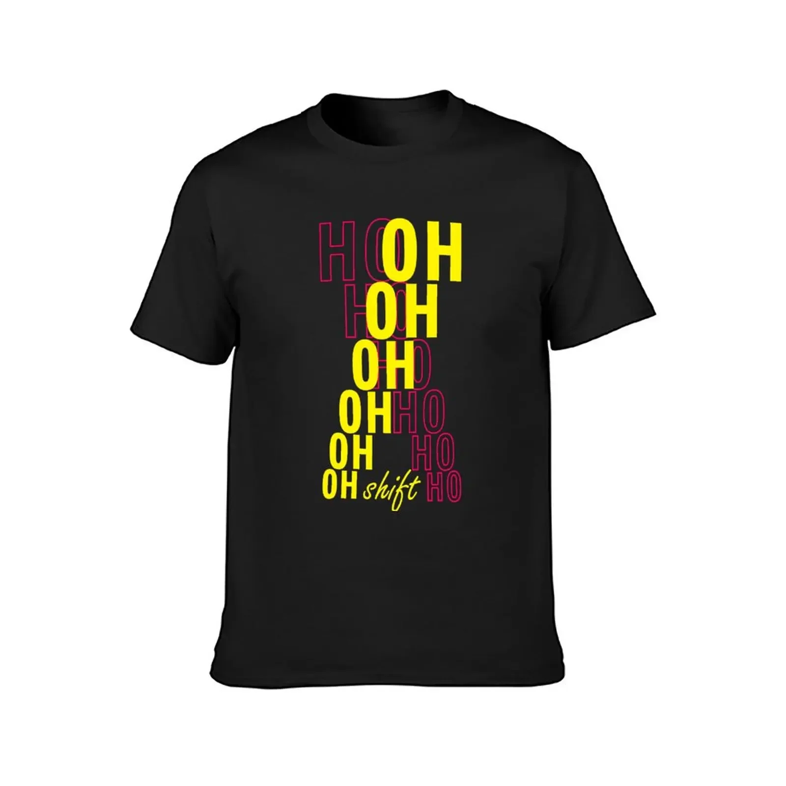 OH SHIFT AESTHETIC TYPOGRAPHY T-Shirt graphics boys animal print oversizeds graphic shirts Men's t-shirt