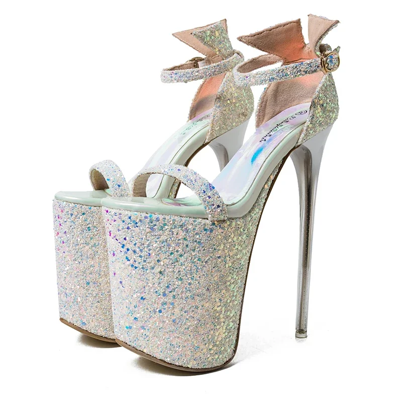 SDTRFT Crossdresser Shoes Woman Plus:34-42 43 Summer Ladies Platforms RED Pumps Sexy 20cm Thin Heels Sandals US14 15 16 Zapatos