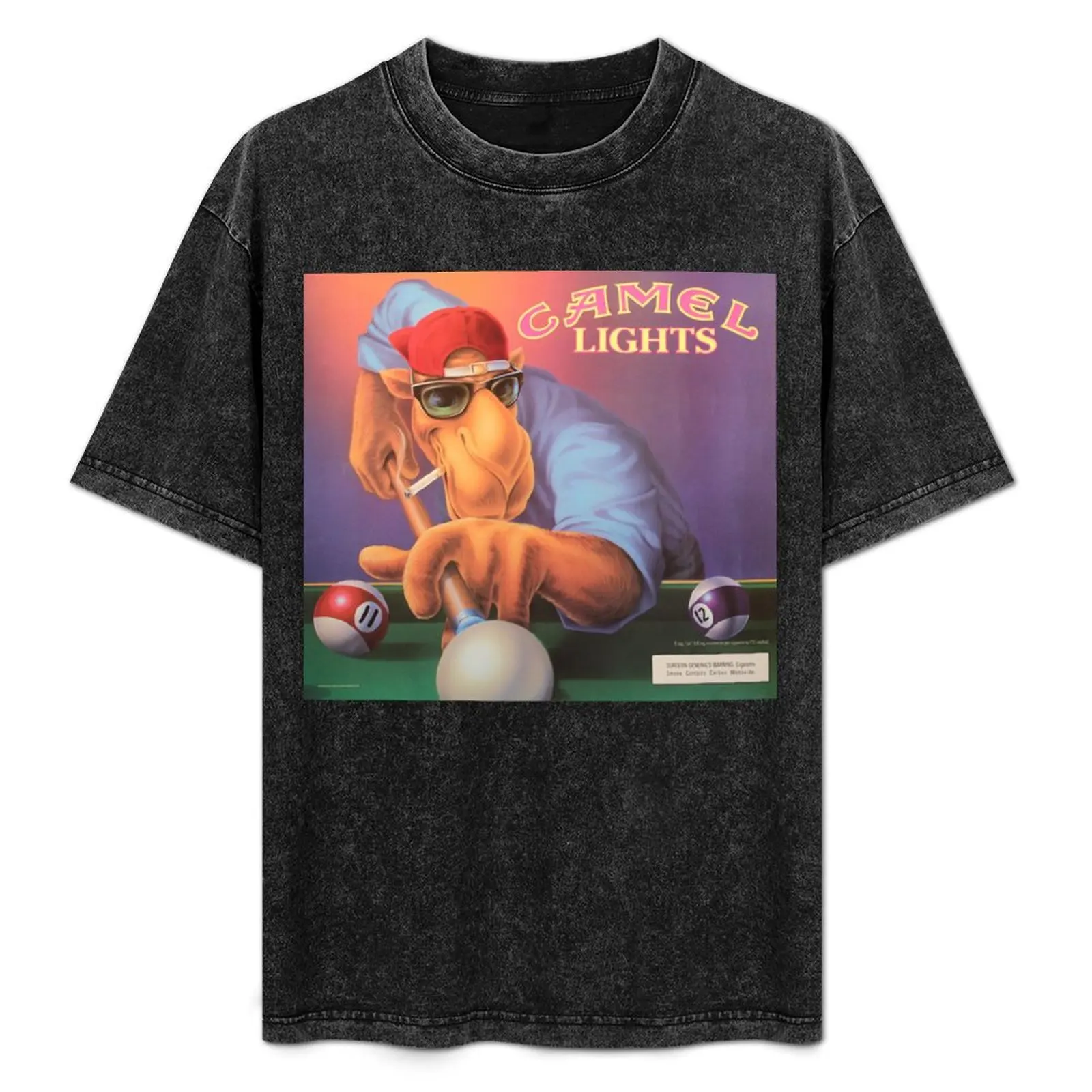 

Vintage Joe Camel Billiards Ad T-Shirt Plus Size Short Sleeve T-Shirt