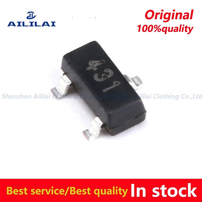 10Pcs New original 431 CJ431 package SOT-23 100% new Transistor MOSFET N-Channel