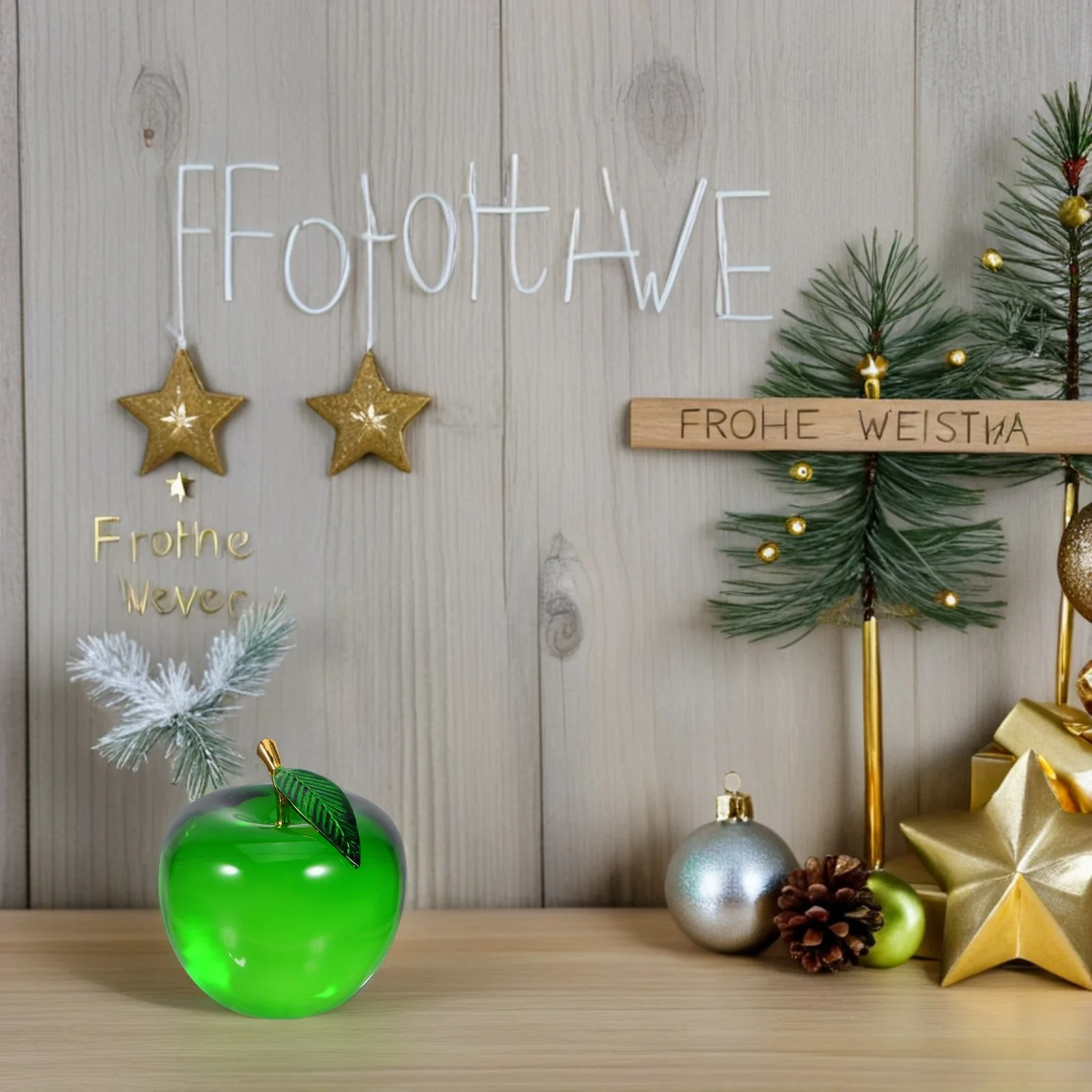 

Decoration Small Realistic Fruit Art Sculpture Desktop Ornament Paperweight Crystal Fruit Ornament