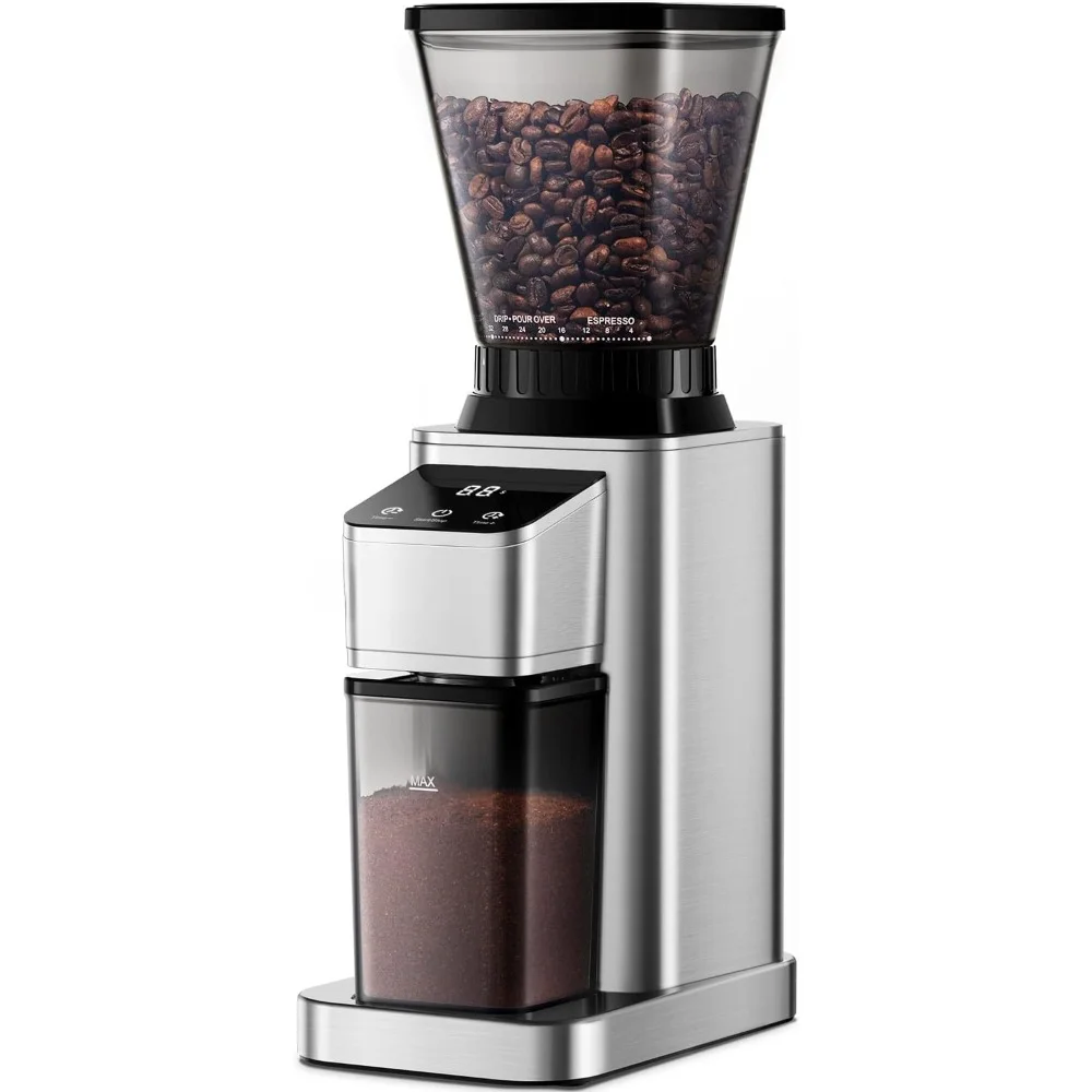 

Coffee Grinder, Electric Adjustable Touchscreen Mill with 48 Precise Setting Electronic Timer & Anti-static, Coffee Bean Grinder