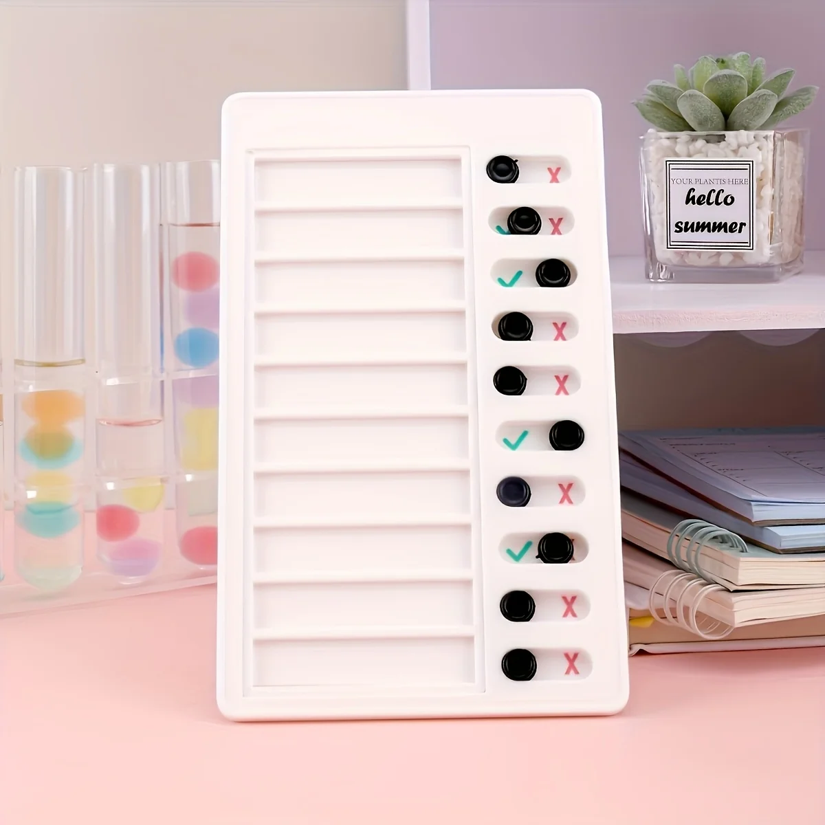 Tablero de Lista de Tareas Diarias, Planificador Deslizante de Tareas para Niños, Estudiantes, Tareas Domésticas, Trabajos Escolares y Gestión de Tareas Personales