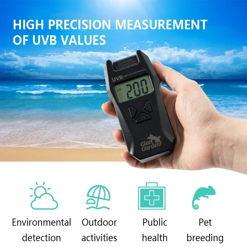 New UVB Quick Testing Instrument Supplies UVB Tester Reptile Breeding Lizard Reptiles Box UVB Tortoise Intensity Tester