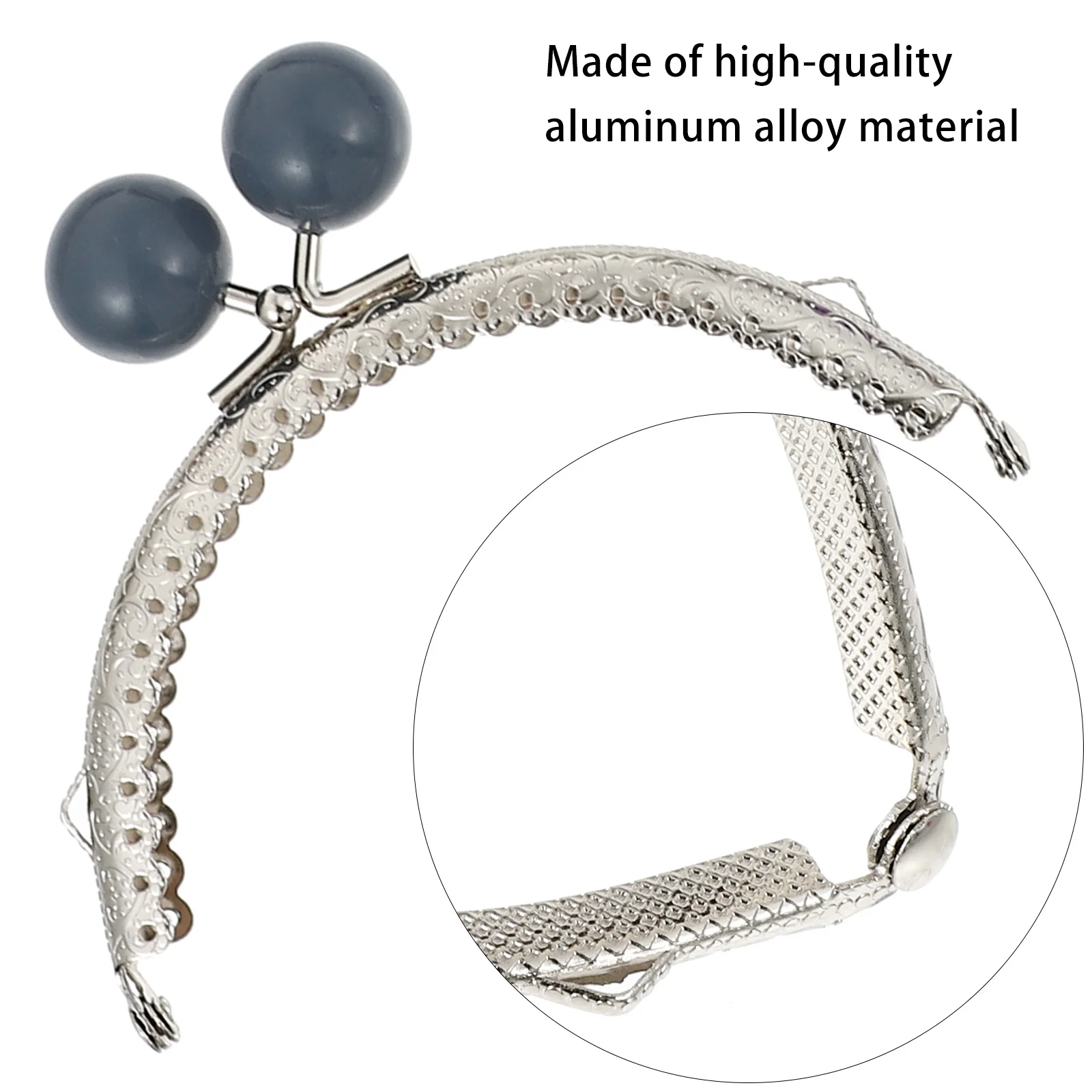 

5pcs Lock 10 Frame 5CM Double Half Circle Embossed Alloy Bag Kiss Lock Clasp Craft Handbag Accessories