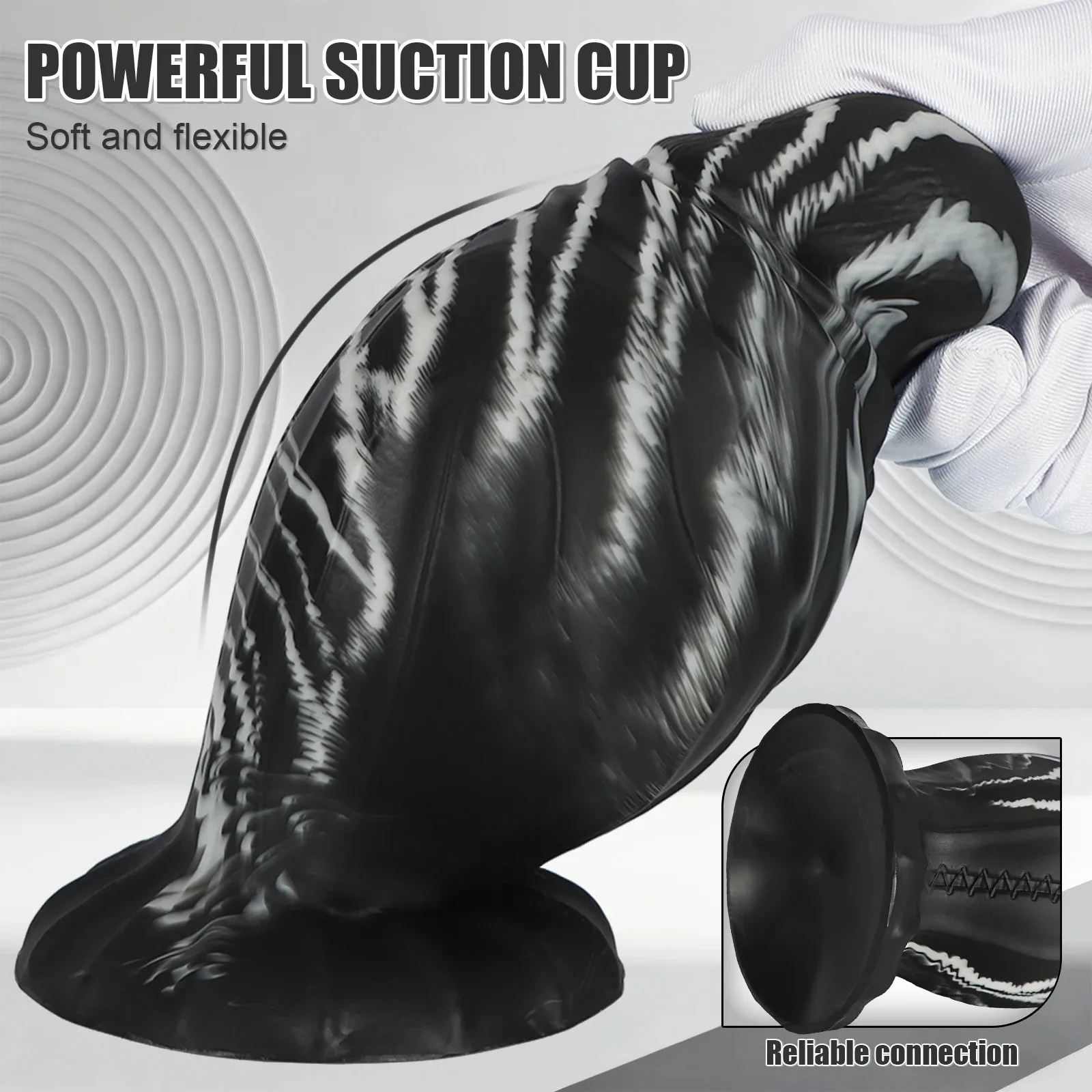 السادة تصميم فريد من نوعه الشرج بعقب المكونات مختلط أسود أبيض كبير سيليكون الشرج موسع الذكور الاستمناء الشرج الجنس لعب للنساء الرجال