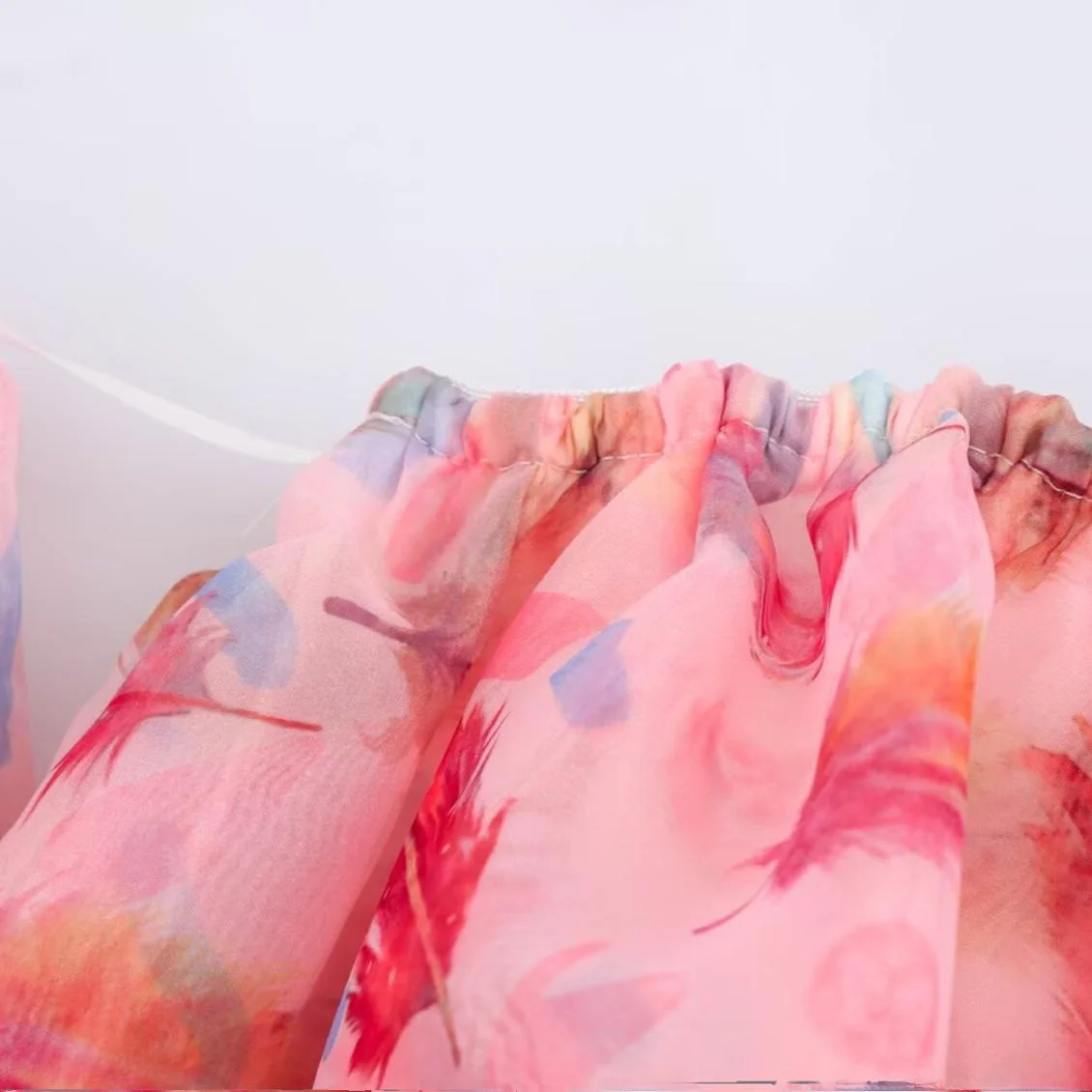 ZBZA Primavera Novo Design de Moda Fena Um Ombro em Camadas Lace Trim Top Fibra de Poliéster Manga Curta Saia Princesa