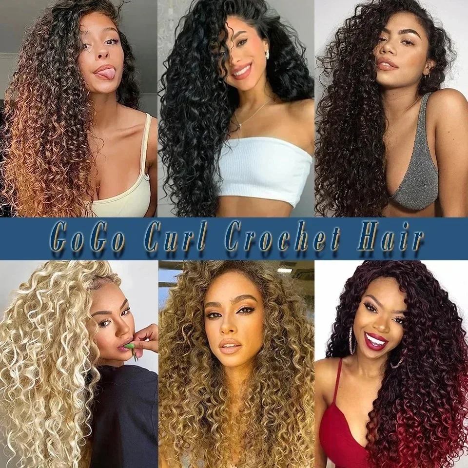 Curl Crochet Hair 14/18 Inch Beach Curl Water Wave Crochet Braids Ocean Wave Curly Crochet Hair for Black Women Deep Wave