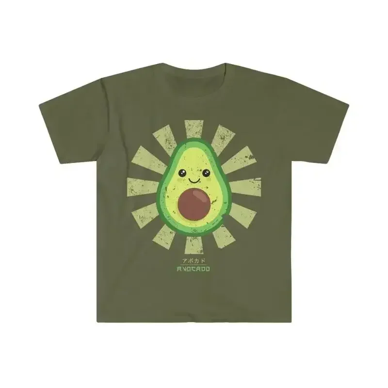 Avocado Retro Japanese Men s Fitted T Shirt
