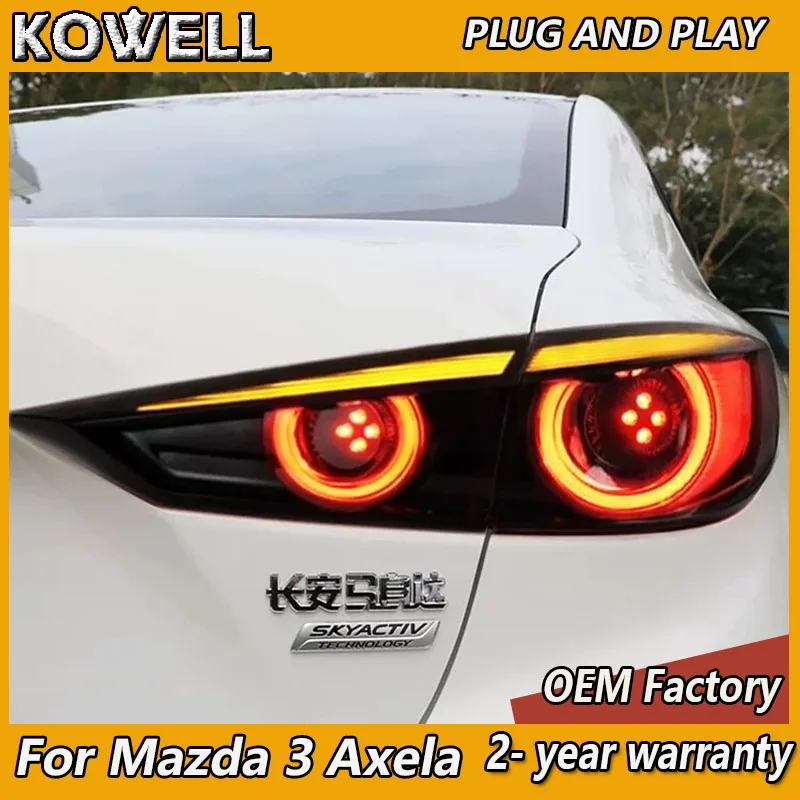 Car Styling for Mazda3 Taillight 2014-2019 Axela Tail Light Rear DRL Fog Brake Turn Signal Reversing