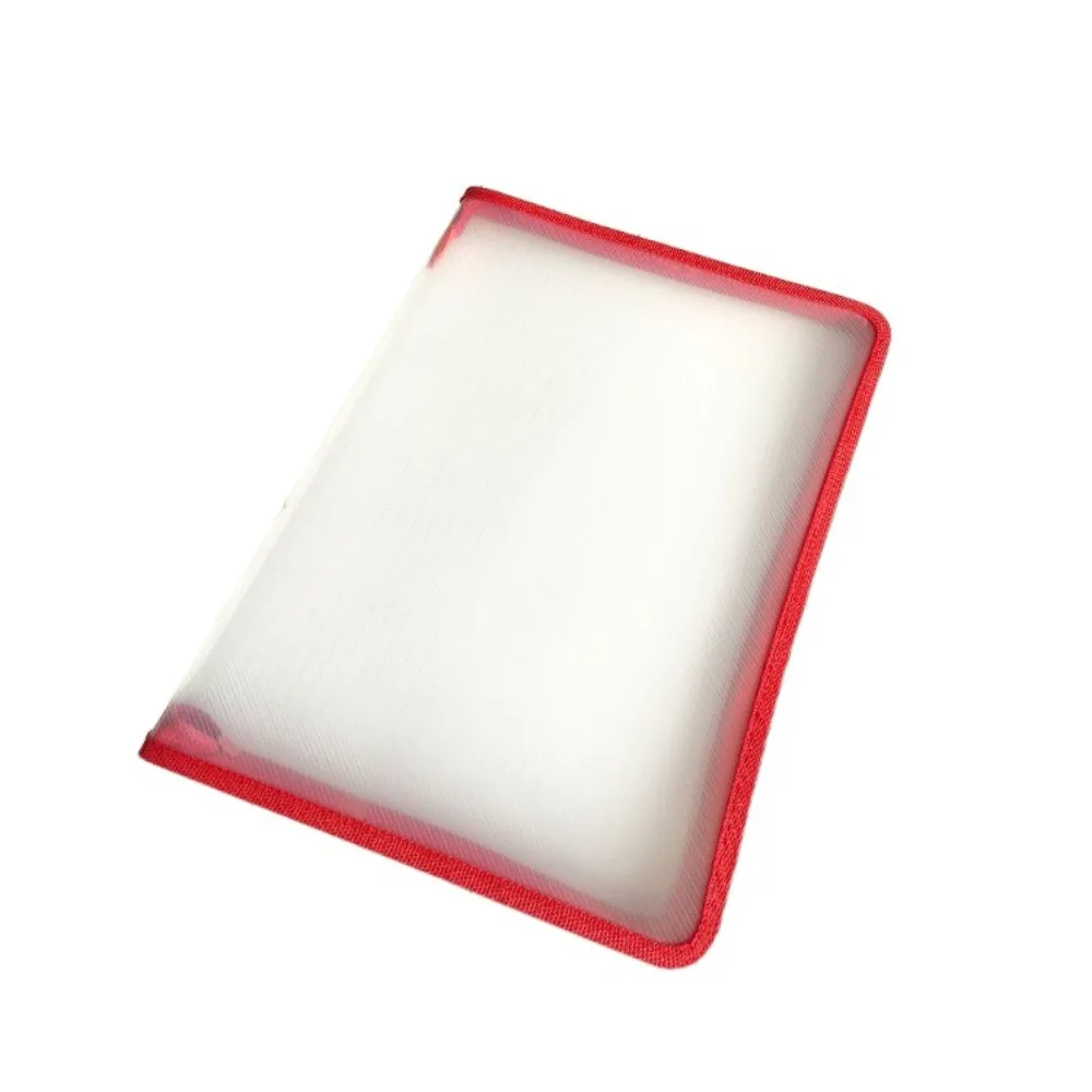 

Multifunctional Transparent Zipper Pouch Solid Color PP File Folder Bag Stationery Storage Large Capacity File Pocket