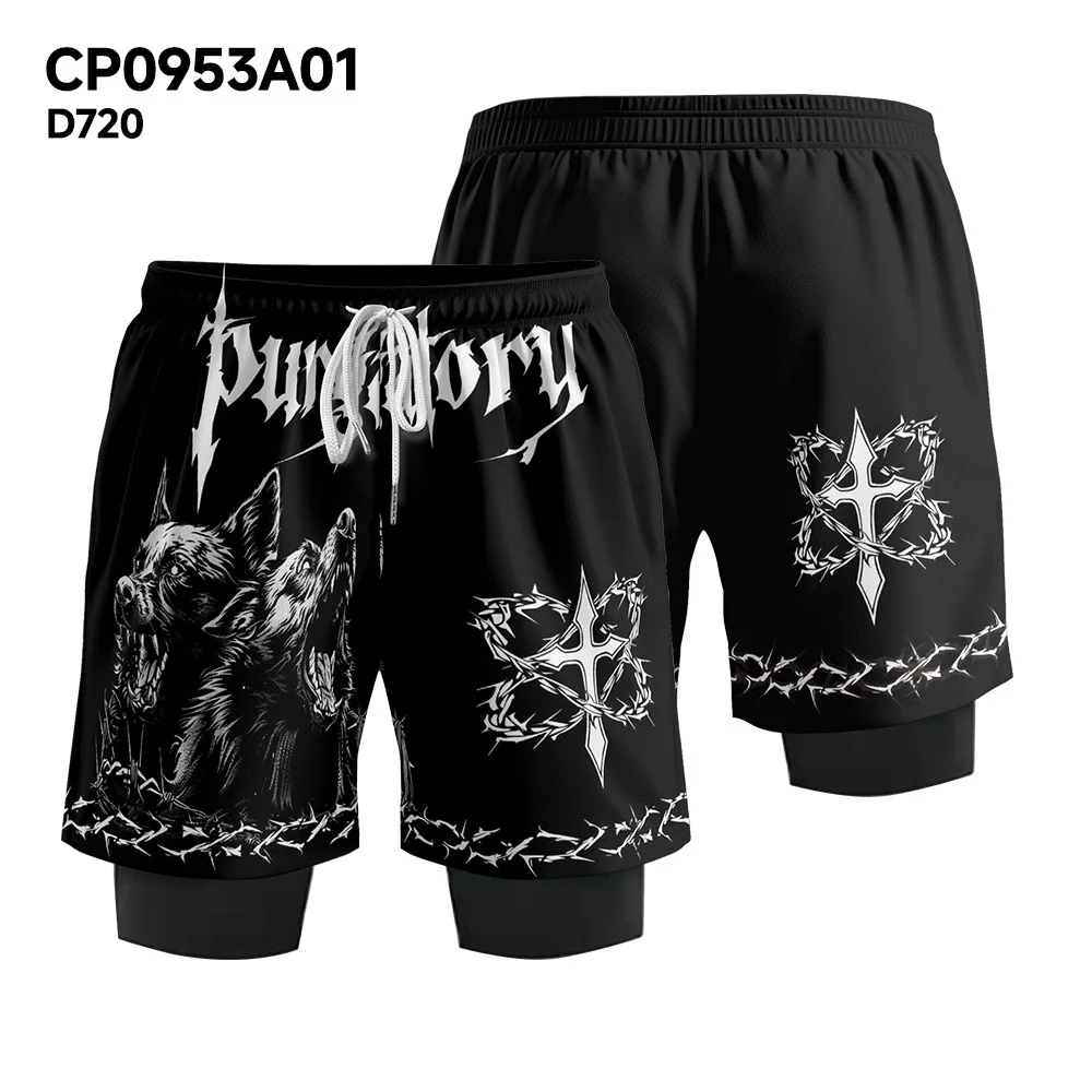 

Модные мужские шорты для фитнеса и бега 2-в-1, быстросохнущие дышащие шорты для занятий спортом на открытом воздухе, велоспорта, мотоциклетного спорта, футбола