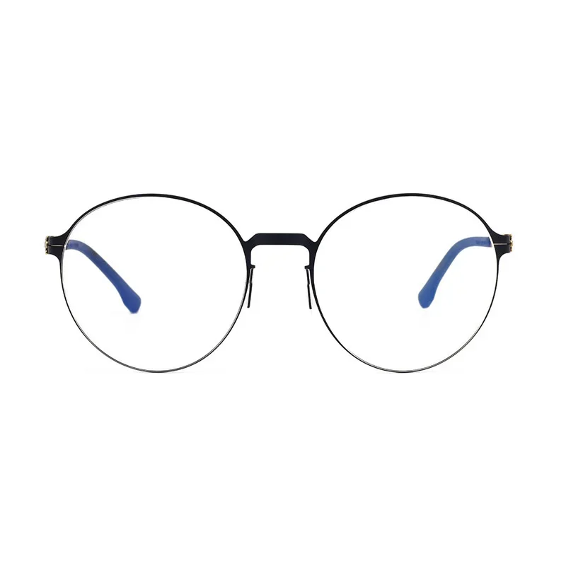 إطار نظارات طبية من الفولاذ المقاوم للصدأ من سلسلة برلين بدون براغي مصنوع يدويًا للنساء خفيف الوزن نظارات طبية ألمانية