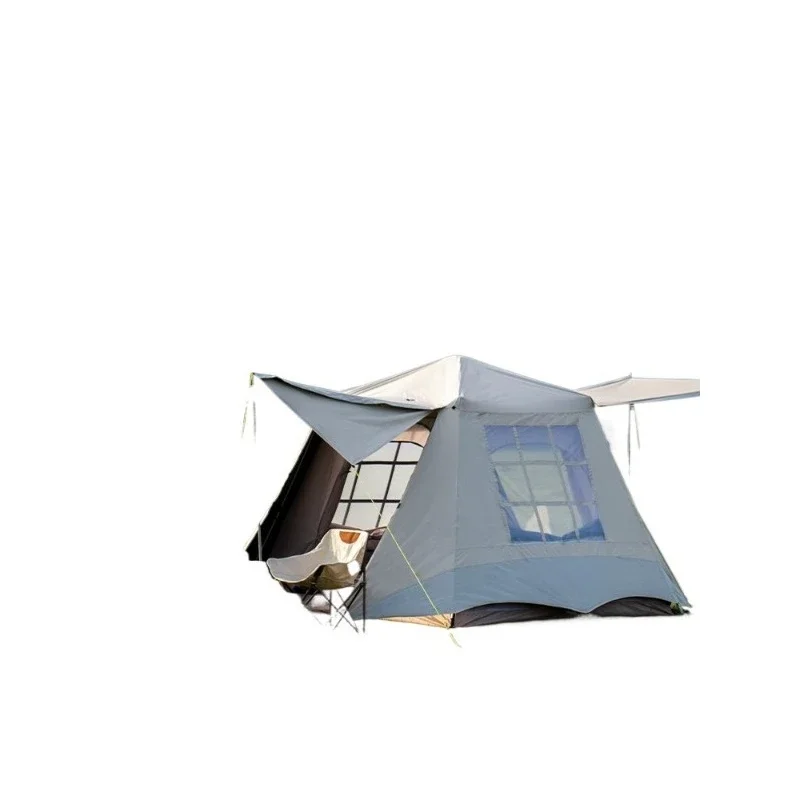 Tent outdoor portable folding double-layer rainstorm-proof automatic aluminum alloy family camping outdoor leisure equipment