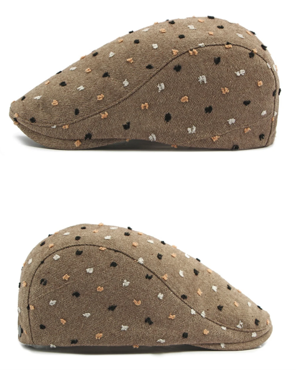 HT5104 Baskenmützen für Herren und Damen, Vintage Künstler-Mütze, Verstellbare Ivy-Flatcaps für Frühling und Sommer, Leinen-Baskenmütze – Detail 8
