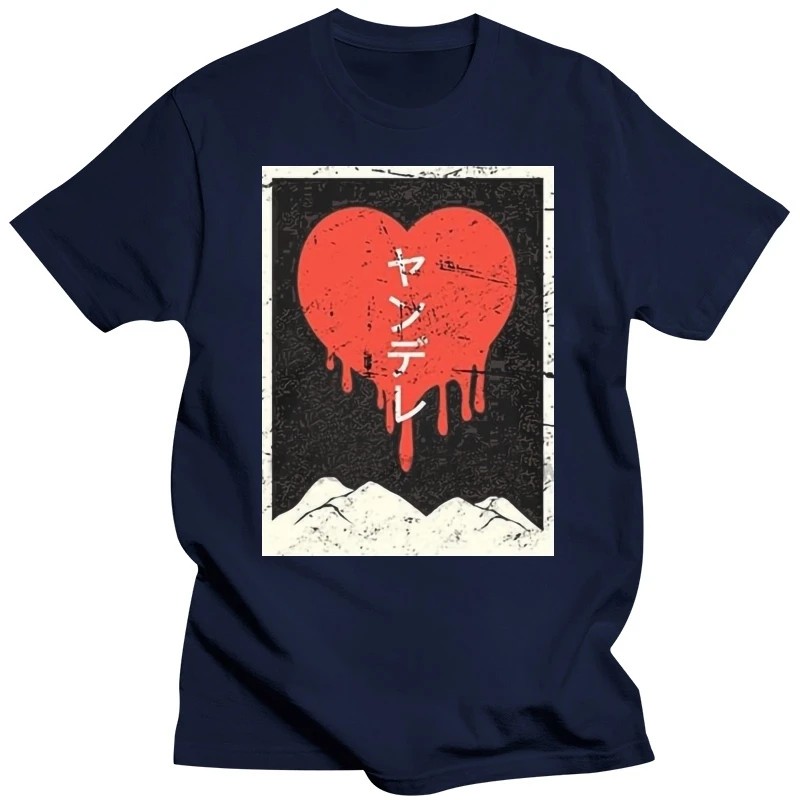 Brand Vintage Japanese Yandere Anime T-Shirt Men Short Sleeve T-Shirt