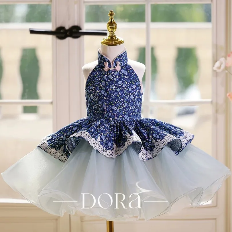 Hochwertiges Mädchen-Kommunionkleid für Auftritte, Klaviervorführungen, Hochzeiten, Geburtstagsfeiern, Festliche Kleider für Mädchen A5090 Großhandel – Detail 6