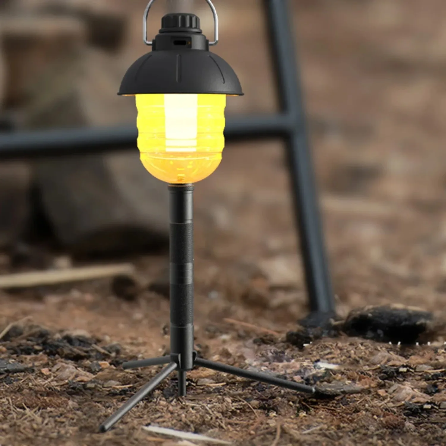 New Aluminum Lantern Stand Camping Lamp Pole Foldable Light Support Holder Lamp Bracket Camera Phone Tripod Stand For Picnic view 5