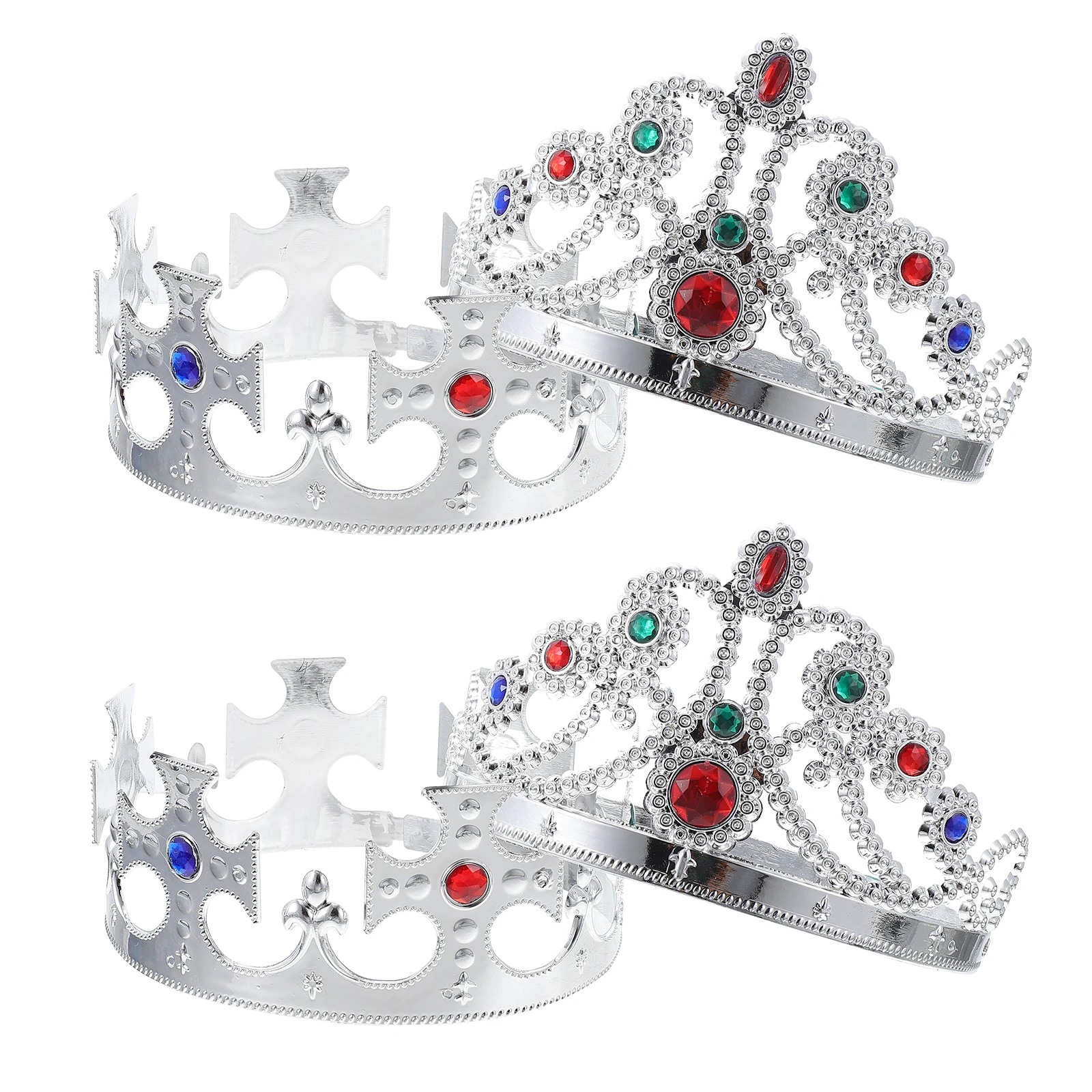 

4Pcs Children Headb ABS Acrylic Material Party Decorative Kids Headdress Party Hair Crown Hair Accessories For Girls