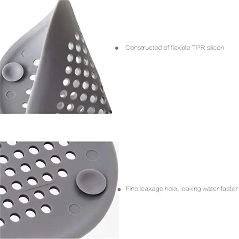 Cubierta de drenaje de fregadero con filtro de pelo, colador antibloqueo, tapón de drenaje de suelo de ducha, desodorante tapón de silicona para cocina, baño, casa