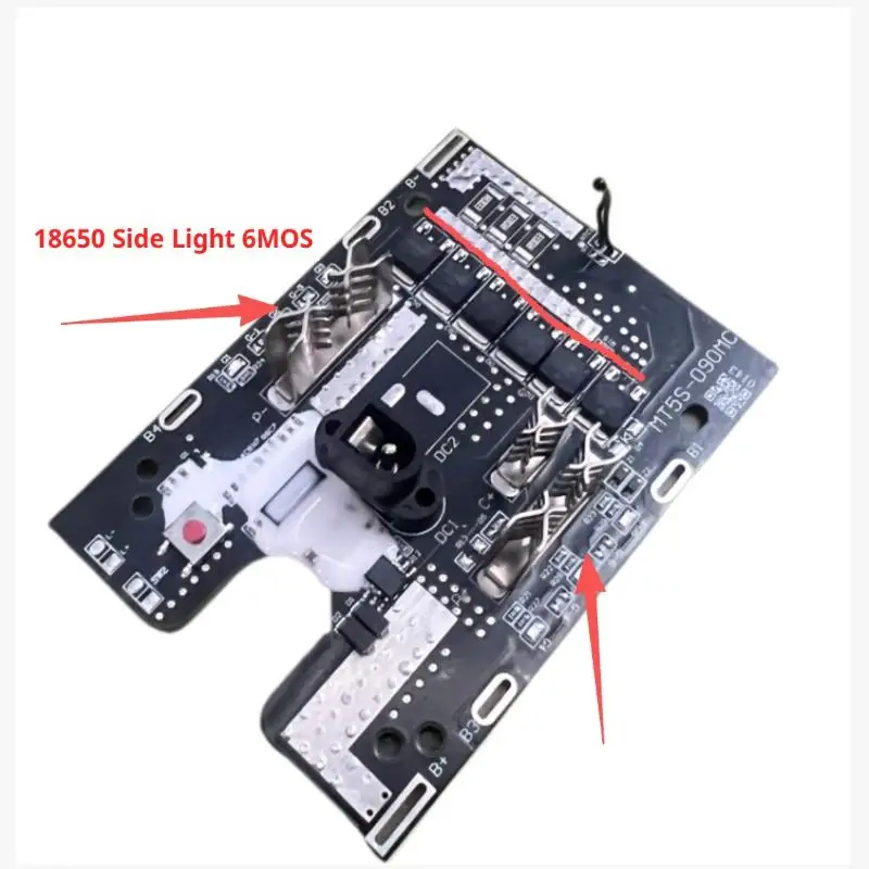 1Pcs 6MOS 21V 18650 Side Lights Protection Board With Temperature Control For Angle Grinding Machine Electric Scissors Hammer