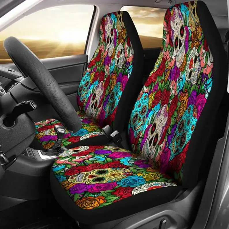 sugar-skull-bones-crossbones-zombies-walking-dead-car-seat-covers-car-accessories-gift-for-him-custom-seat-covers-custom