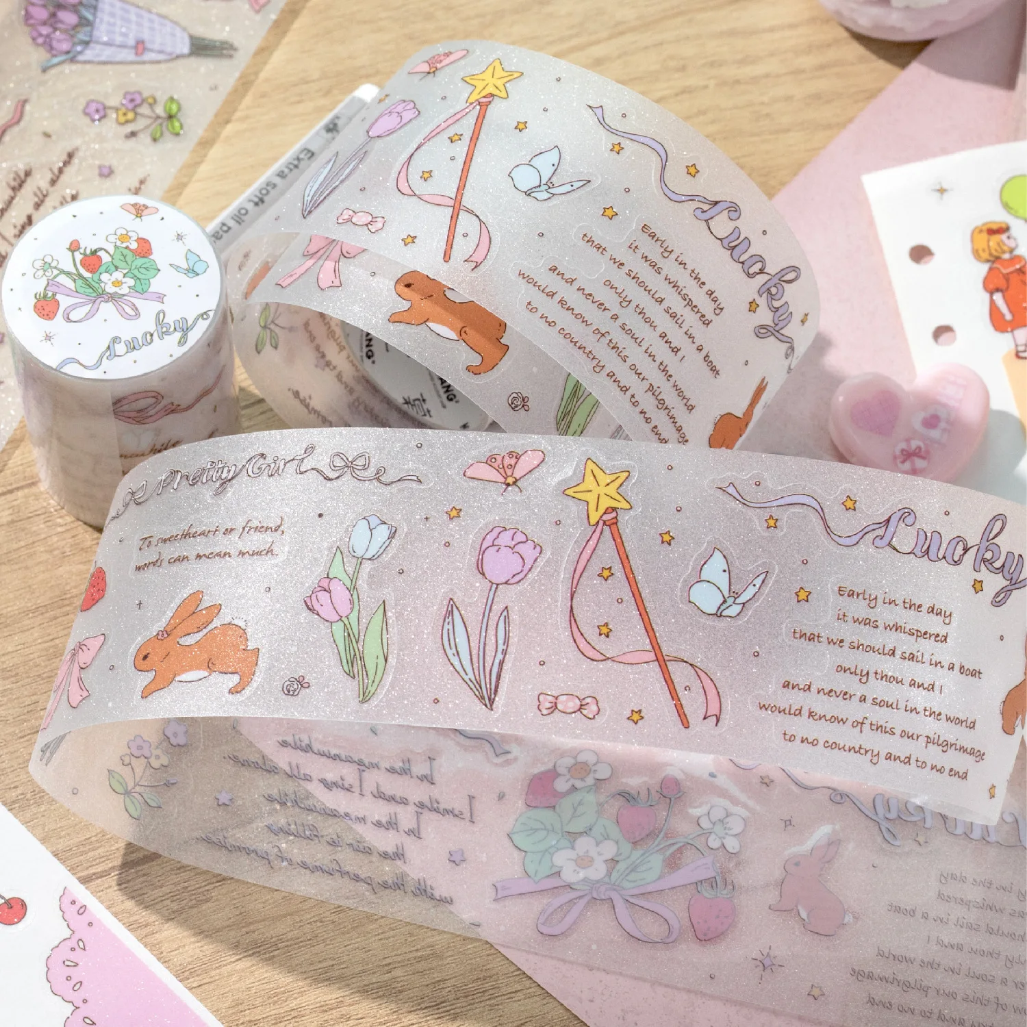1 Buah/1Lot Pita Perekat Dekoratif Stiker Scrapbooking Kertas DIY Buku Tempel Kotak Manis Dongeng
