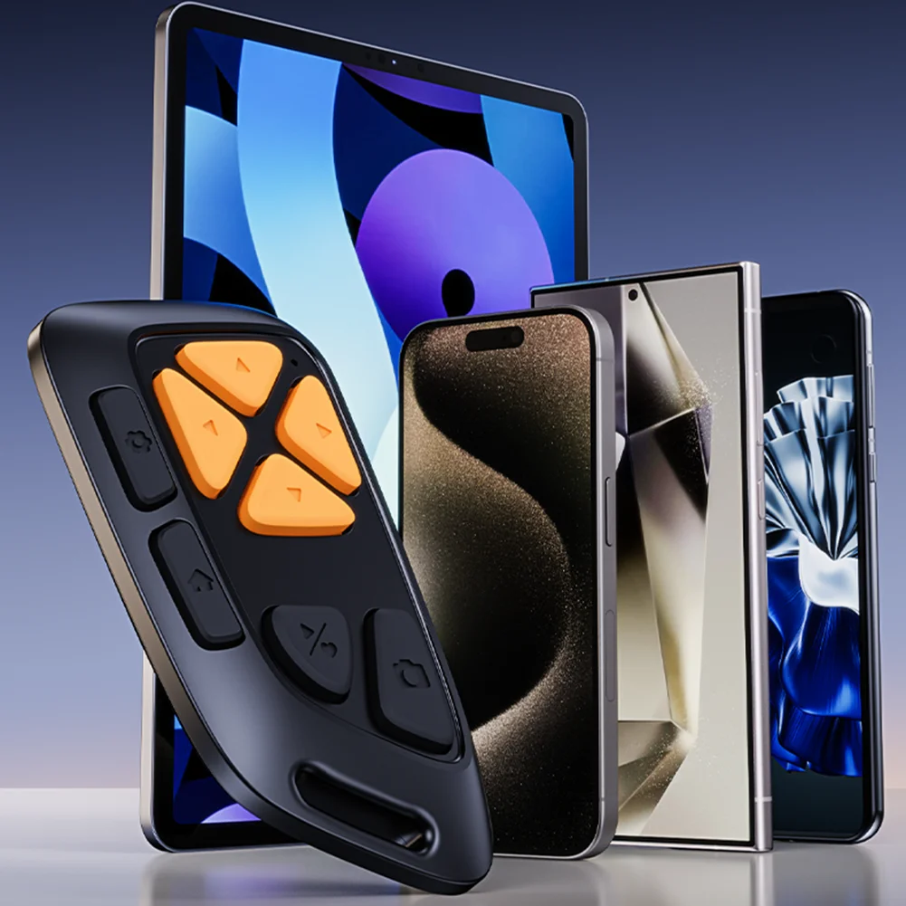 Pembalik Halaman Nirkabel Kompatibel dengan Bluetooth Remote Control untuk Kamera Aplikasi Kindle Clicker Rana Foto untuk Android iOS Tik Tok