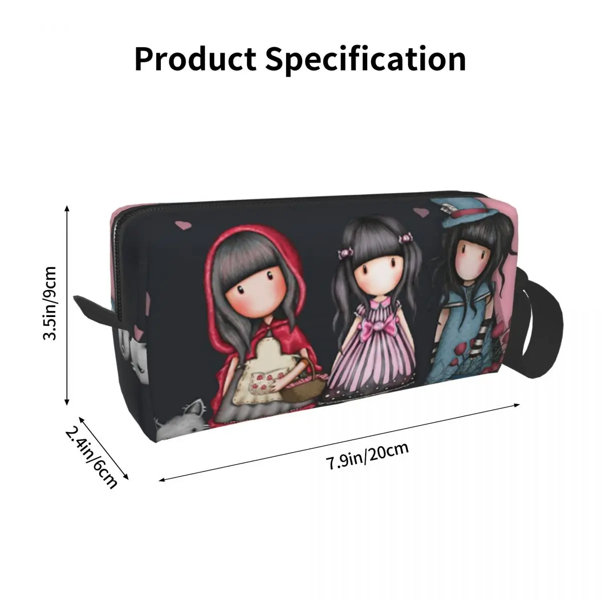 Santoro Gorjuss Makeup Bag Cosmetic Organizer Storage Dopp Kit Toiletry Cosmetic Bag for Women Beauty Travel Pencil Case