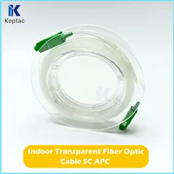SC APC Indoor Transparent Fiber Optic Cable G657A2 Invisible Singlemode Single Core Jumper Household Extension line