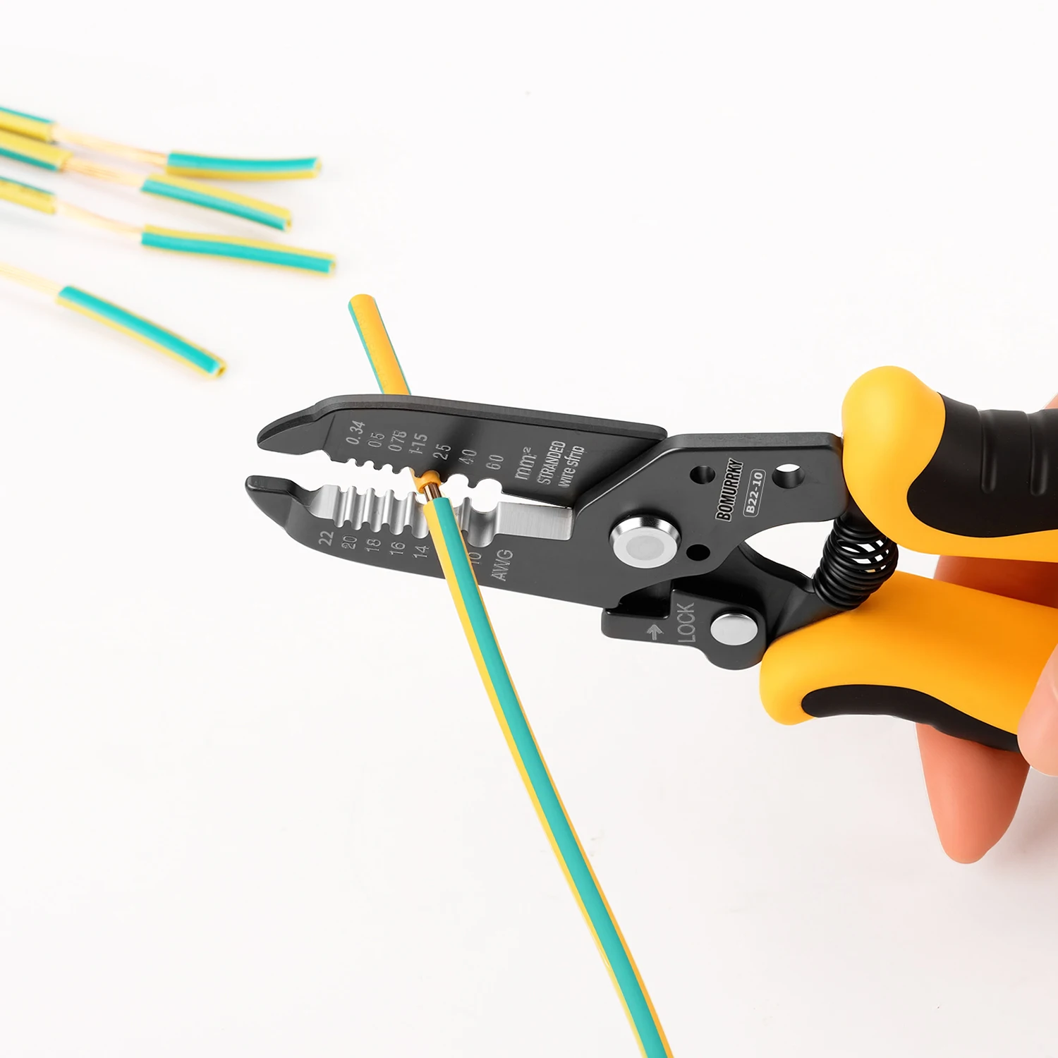 Bomurphy 6-in-1-Abisolierwerkzeug, professioneller Multifunktions-Kabelabisolierer und Crimper für elektrische Arbeiten – Detail 4