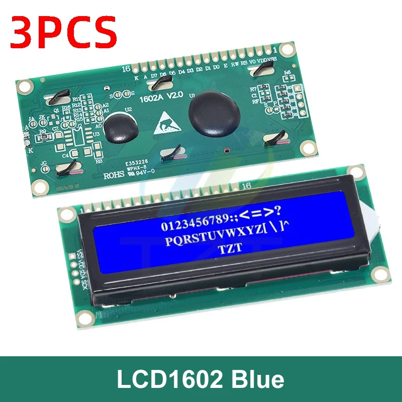 (^^) LCD1602 1602 LCD Module Blue/Yellow Green Screen 16x2 Character