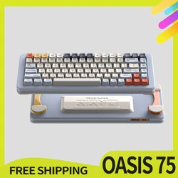 Backspace Oasis 75 przewodowa klawiatura osi magnetycznej E-gra sportowa klawiatura niestandardowe aluminiowe klawiatury Rt/Dks dla prezenty na biurko