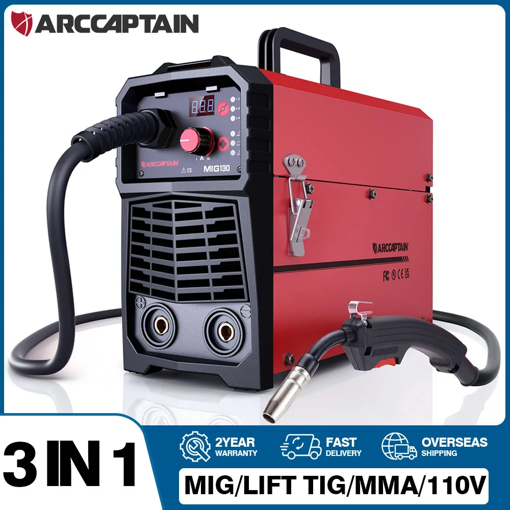 3 in 1 MIG/TIG/MMA Semi-Automatic Welding Machine 110V Synergy Tool IGBT Inverter Non Gas MIG Welder For Home Iron Soldering