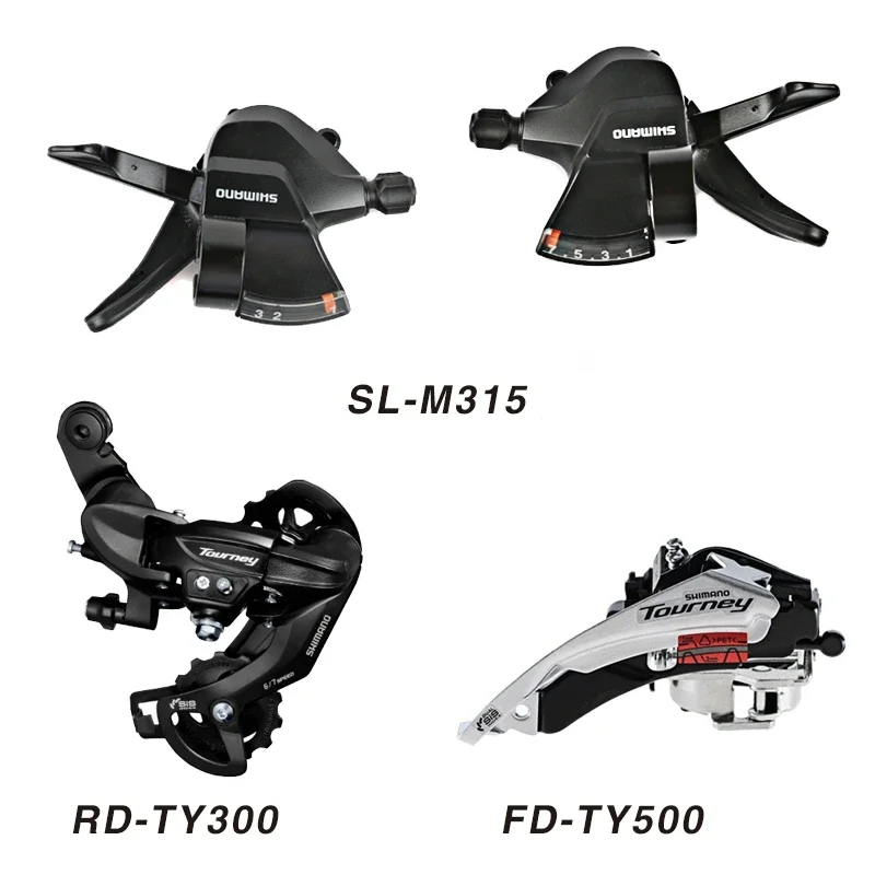 

SHIMANO TOURNEY Mountain Bike FD-TY500 Front Derailleurs RD-TY300 Rear Derailleur Iamok SL-M315 Shifter Bicycle Parts