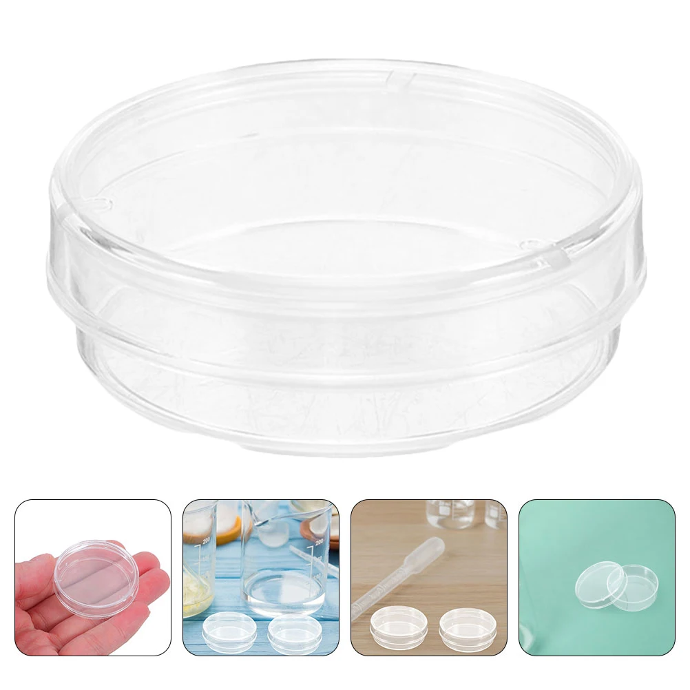 

100pcs Transparent Cell Culture Dishes 35Mm Plastic Petri Plates For Lab Experiments Microbiology Science Projects Stackable