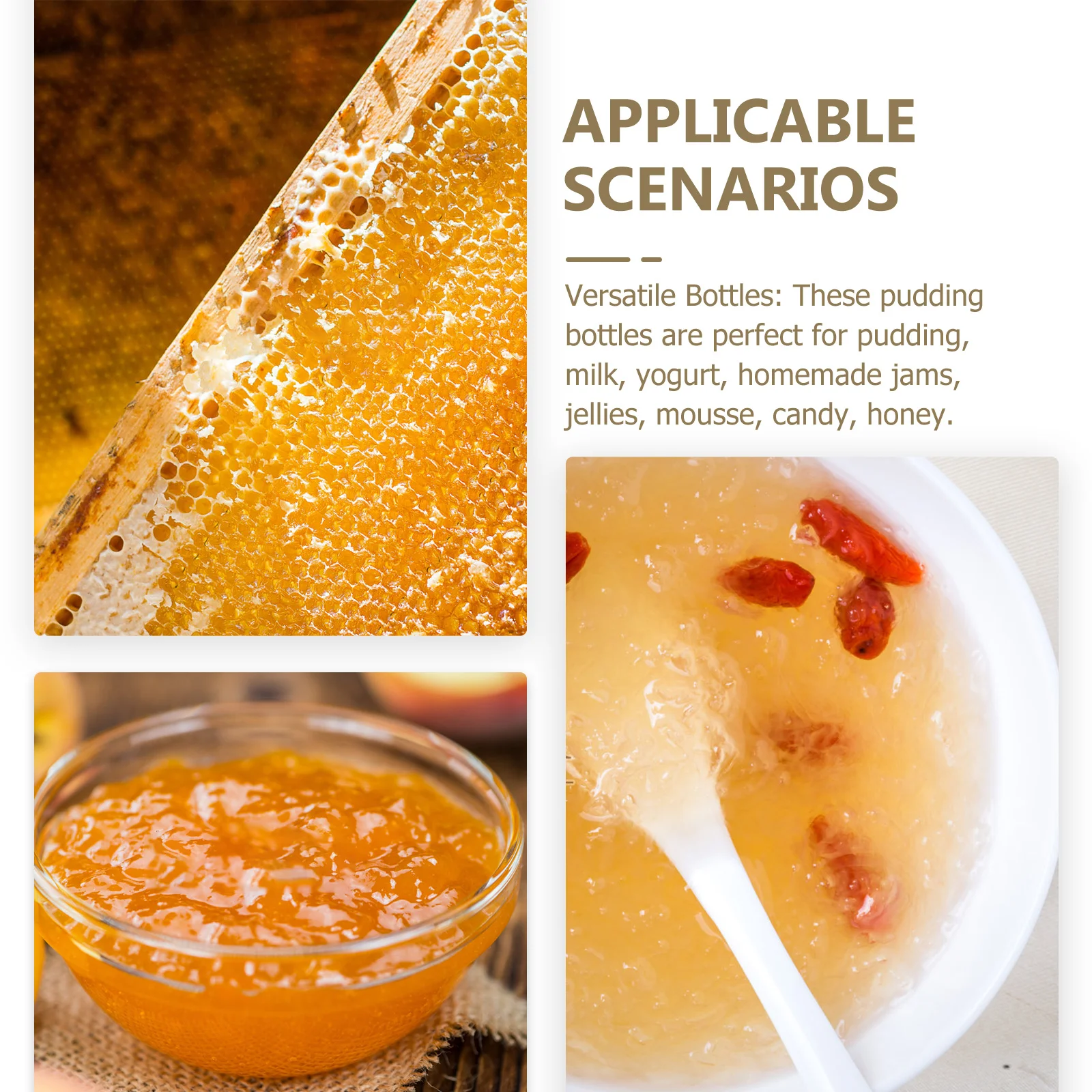 

10Pcs Glass Jars Sealed Metal Lid Kitchen Storage Canister Sugar Candy Pudding Yogurt Jar Household Grain Container