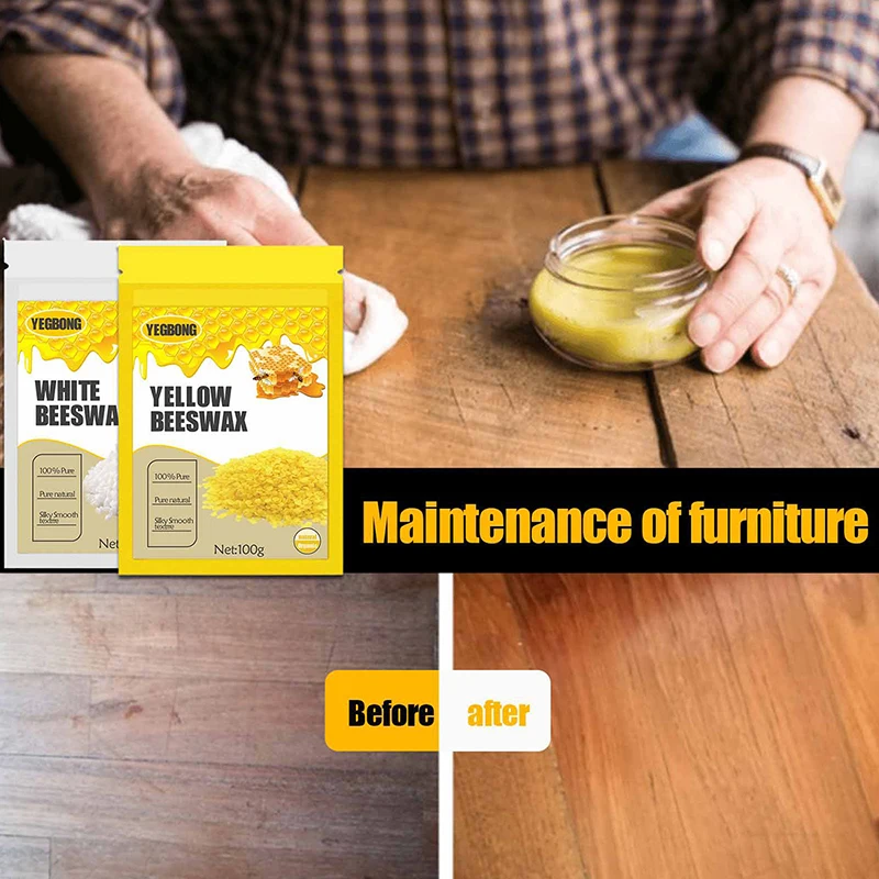 100% Filtered Beeswax Pastilles Pellets Granules Cosmetic Grade Making Supplies for Candle, Lip Balm, Cream, Lotion and so on