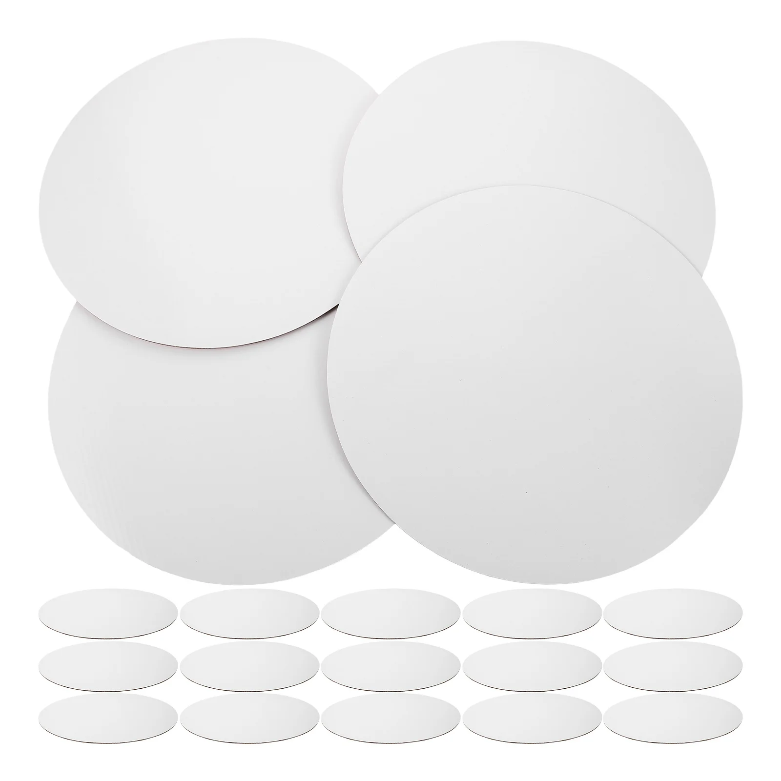 

25Pcs White Corrugated Cake Boards Round Greaseproof Cake Bases Sturdy for Birthday Wedding Dessert Display White Circle Tray