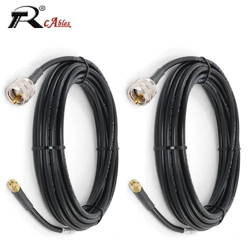 Cable Coaxial RF LMR240 PL259 UHF macho SO239 UHF hembra a SMA macho antena de señal puente adaptador de onda estacionaria de baja pérdida