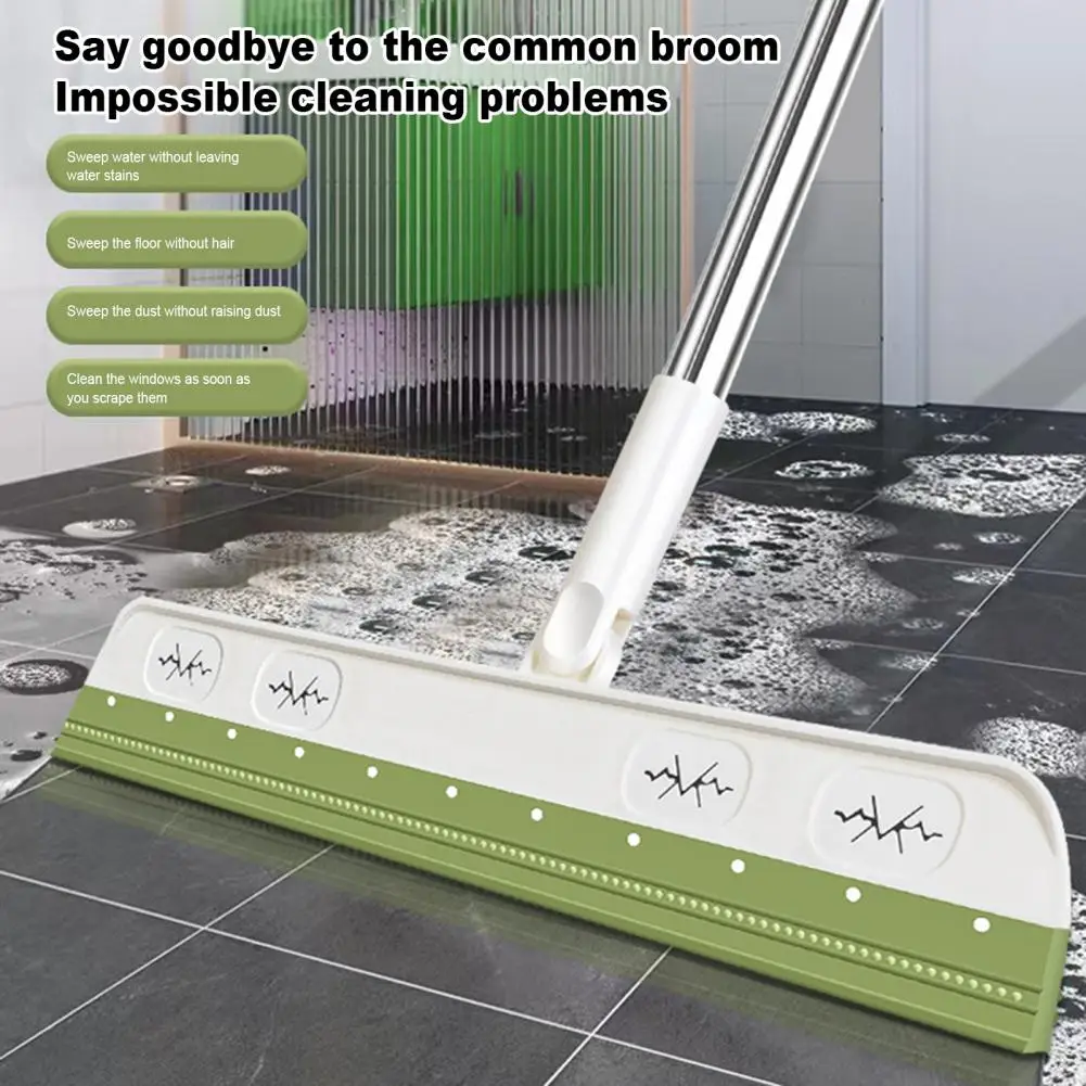 New Magic Silicone Broom Lengthen Floor Cleaning Squeegee Pet Hair Dust Brooms Bathroom Floor Wiper Household Cleaning Tools