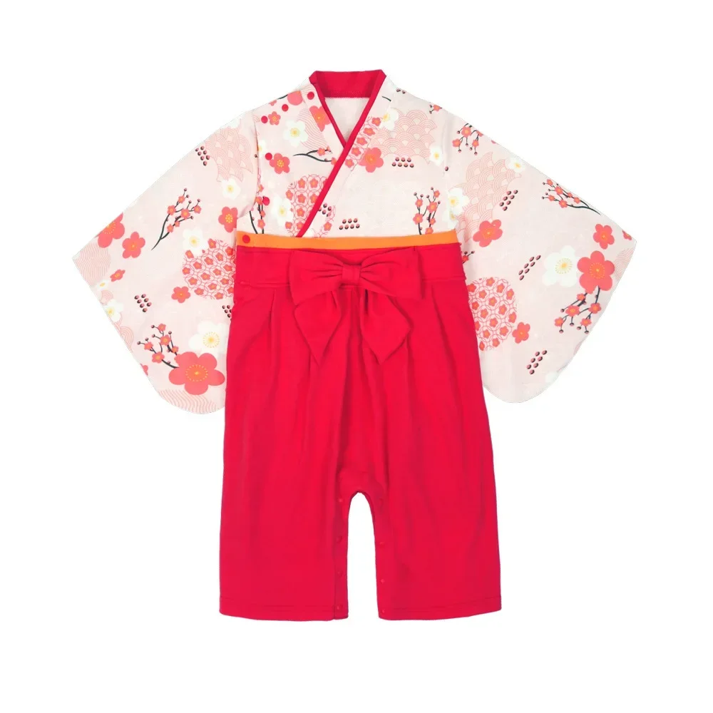 Spring Autumn Baby Long Sleeve Bodysuit Baby Japanese Kimono Summer Kids Girls Kimono Newborn Boys Clothes Baby Girl Romper